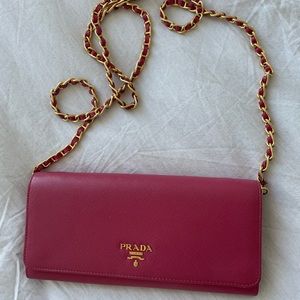 Prada chain wallet